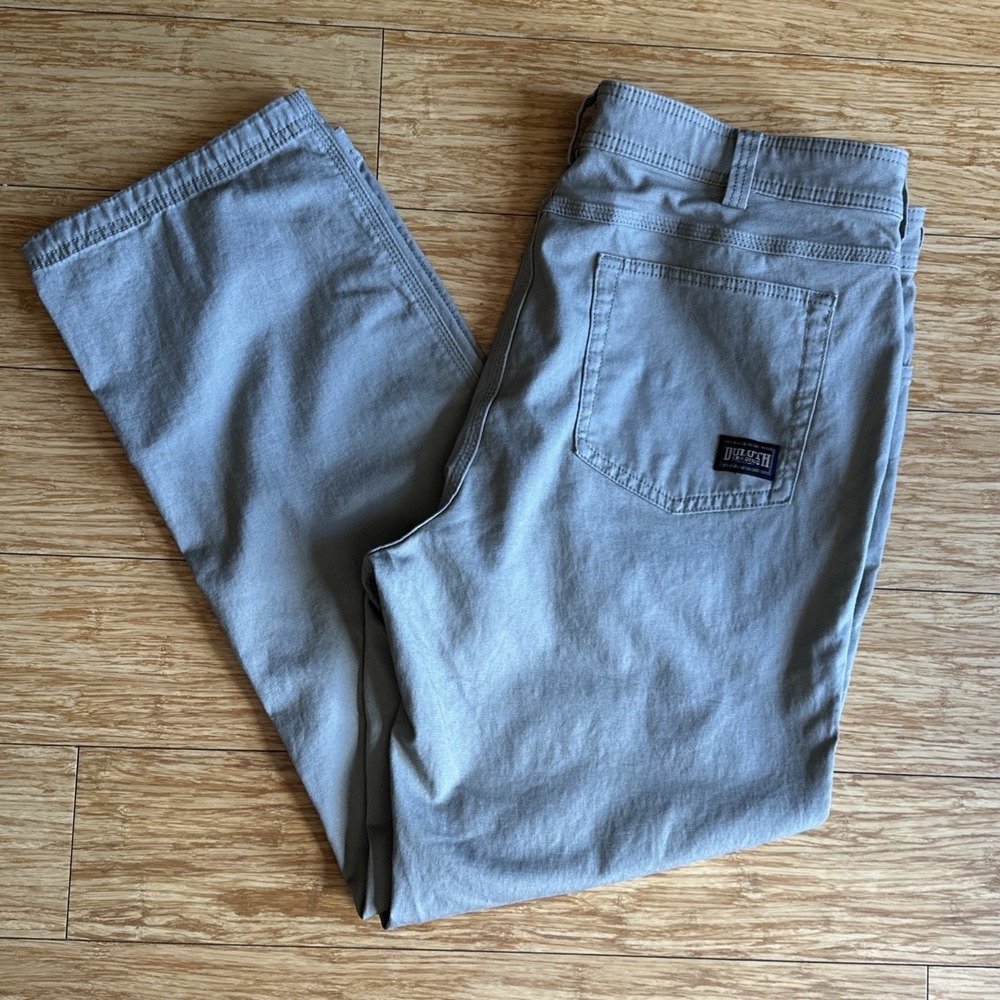 Duluth Trading Company D Flex Fire Hose 8 oz Pants Men's 40 X 32 Khaki Work Pant